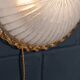 Vintage 20thc set of three frosted glass & brass wall lights, murano c.1980
