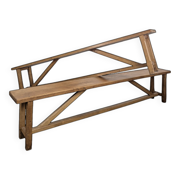 Paire de bancs en chêne massif