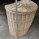 Panier a linge rotin blanc