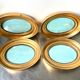 Lot of 4 Antique Oval Gilded Frames  CONVEX glass , each frame 19.5 cm x 15.5 cm