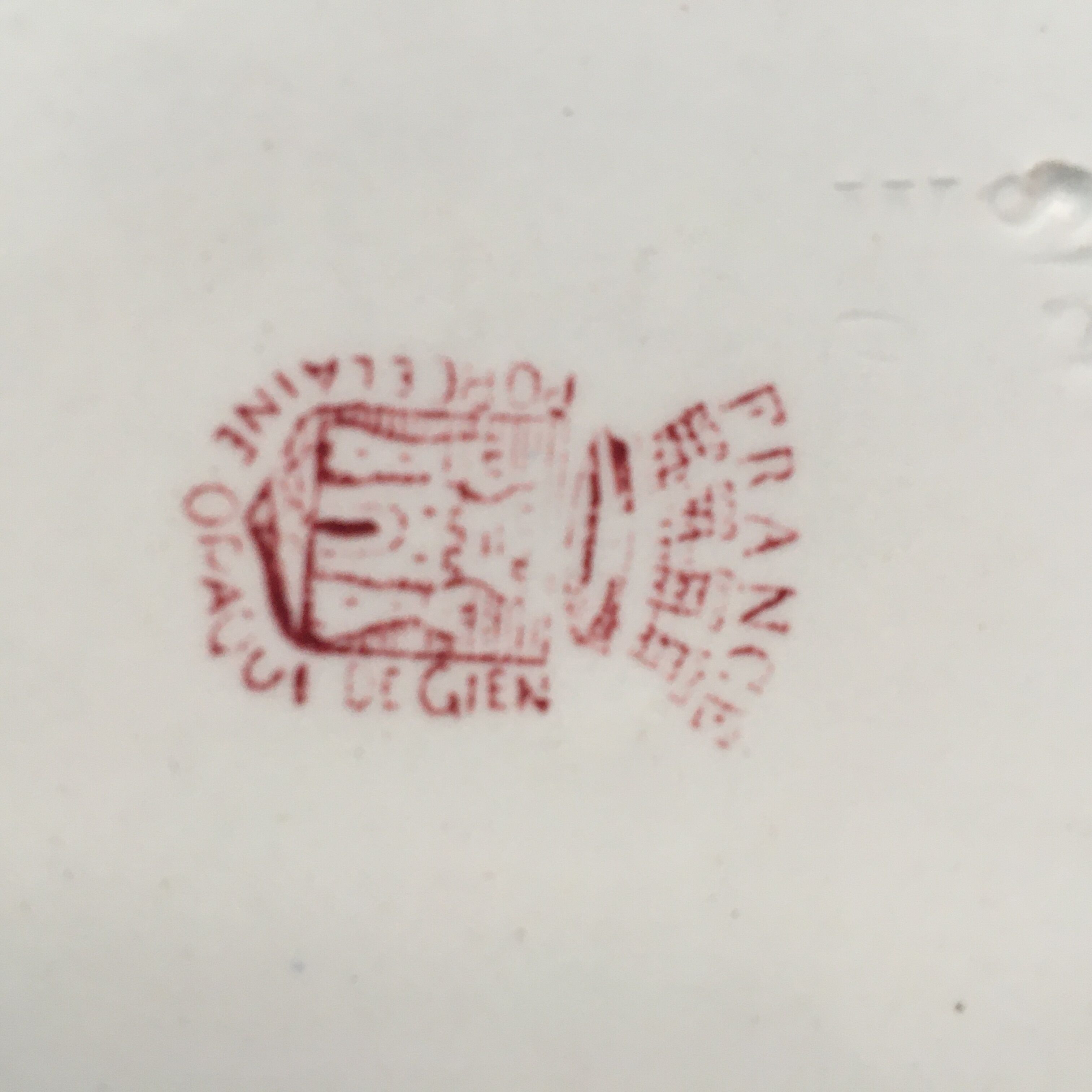 talking plate Jeanne d'Arc Gien