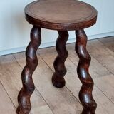 Carved wooden stool