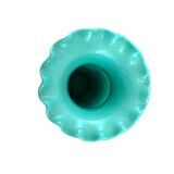 Vase en opaline bleu turquoise