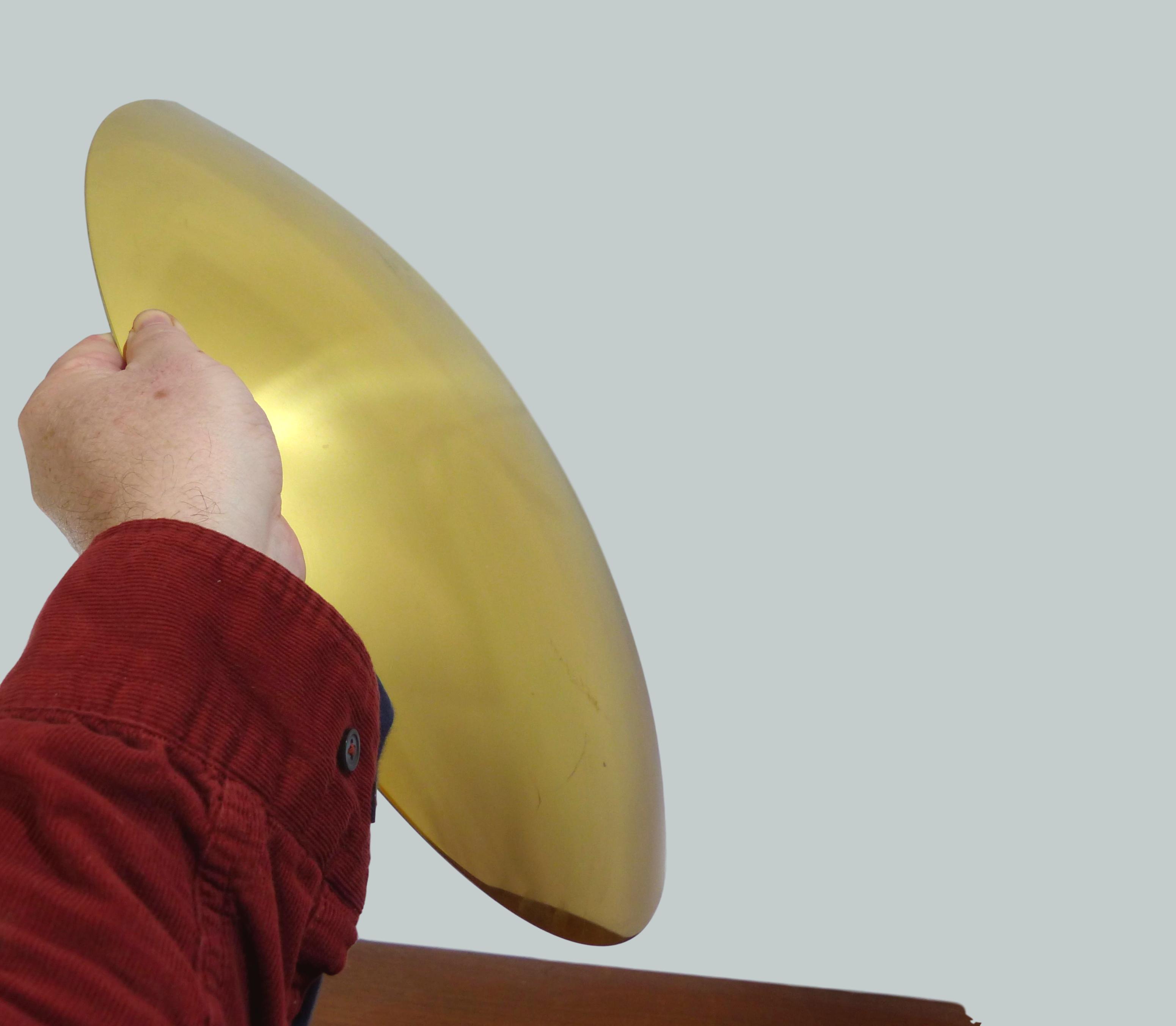 Set of 4 large Kalmar golden brass sconces