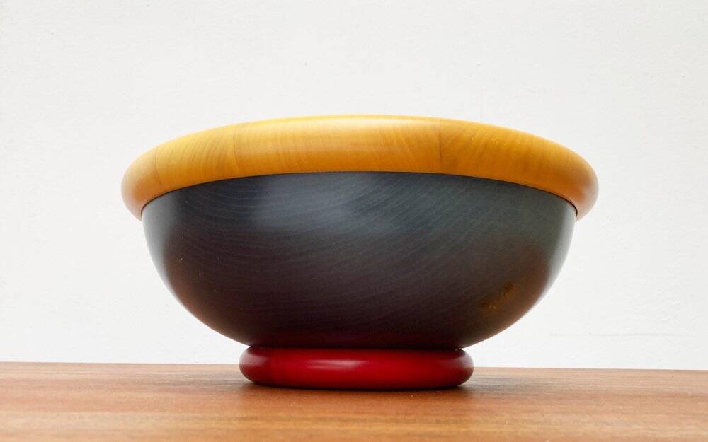 Postmodern Italian Wooden Bowl by Pietro Manzoni