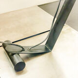 Italian black-lasated metal lamp 1960s