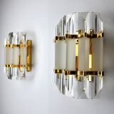 Pair of venini wall lamps, Glass, Italy, 1970