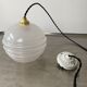 Lot 3 old vintage glass pendant lamps