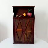 Small antique wall cabinet in Gothic style.