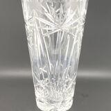 Chiseled glass vase