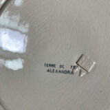 Set of 6 old flat plates, Alexandra iron earth model