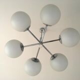 Chandelier vintage 70s chrome and _closes