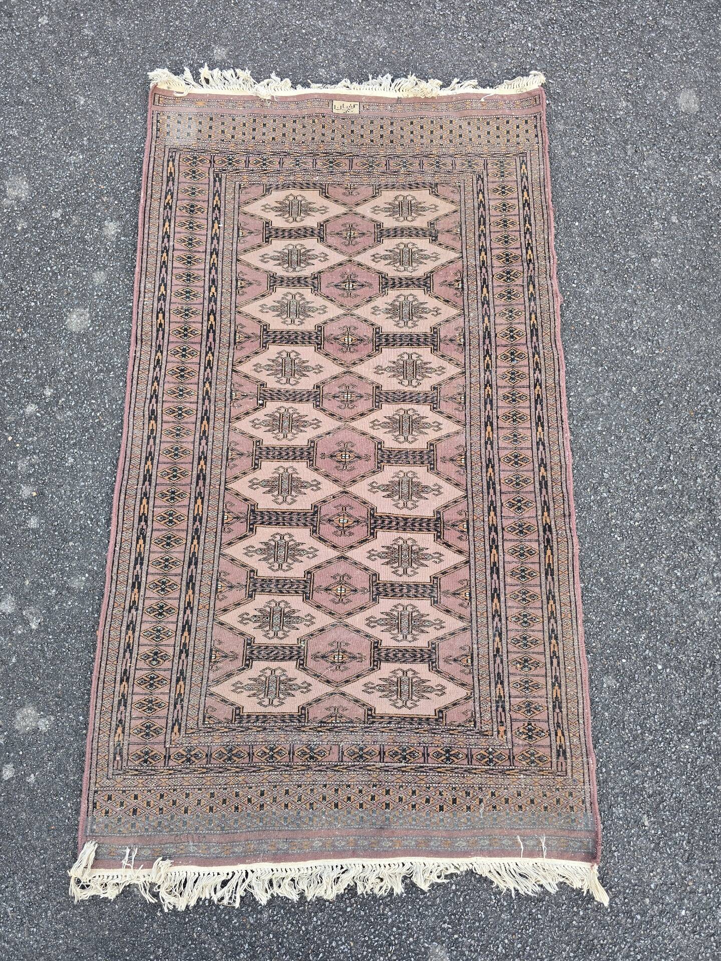 Tapis pakistan en laine noué main 95 × 175 cm
