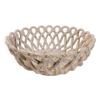 Old woven ceramic basket - Maison Pichon - Uzès 1960