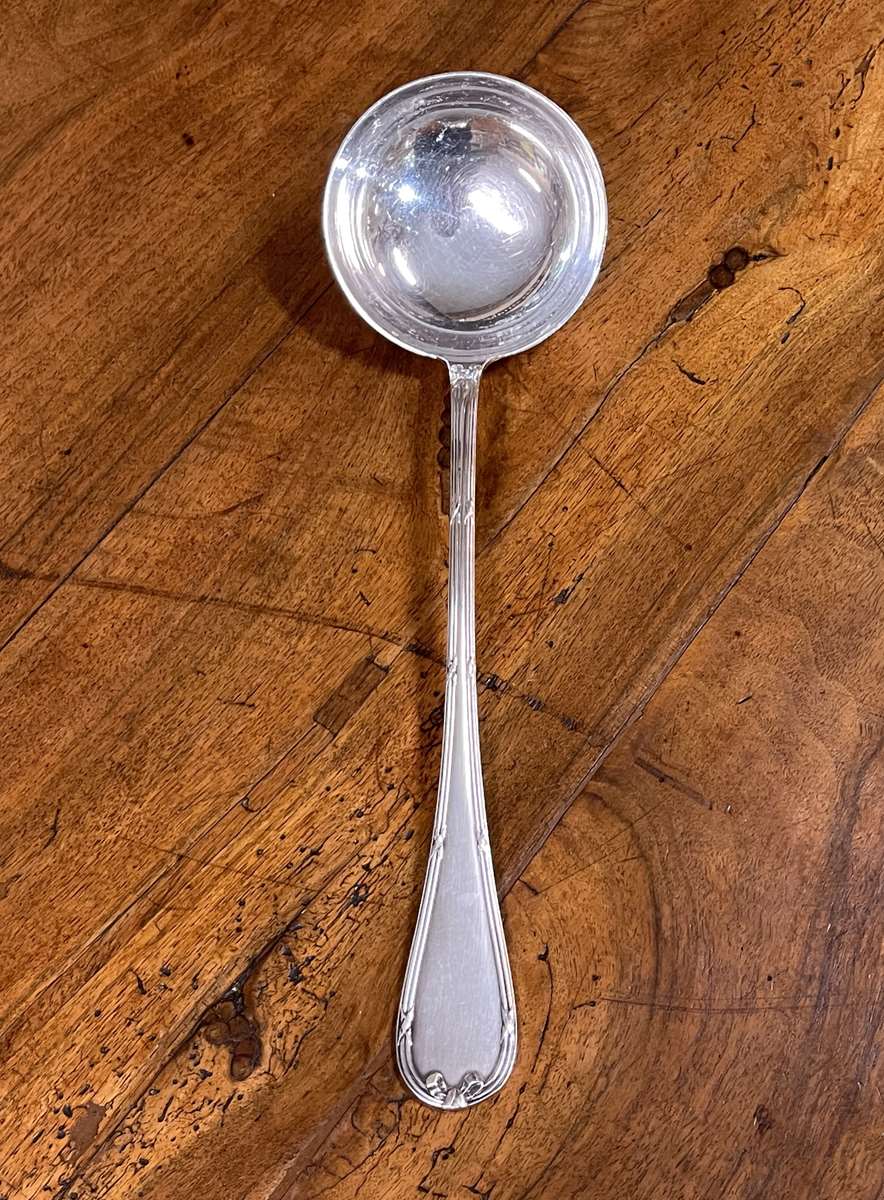 Christofle ladle in silver metal