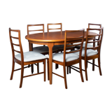 Retro Extending Dining Table & 6 Chairs By Mcintosh of Kirkcaldy