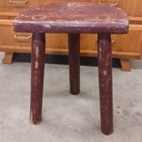 Farm tripod stool in rustic country fir