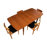 Retro Extending Dining Table & 4 Chairs By Elliots Of Newbury