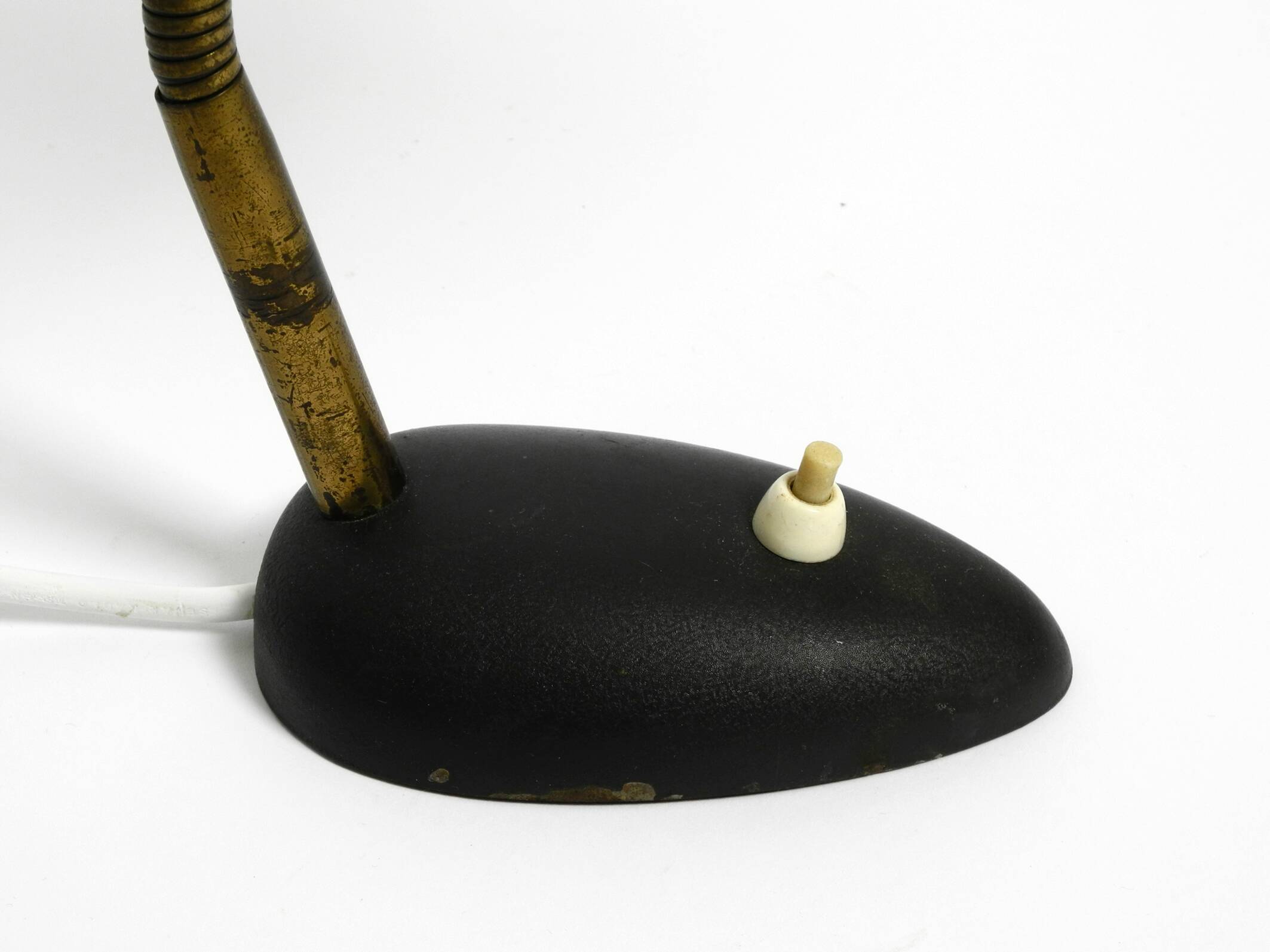 Pair of small 1950s metal table lamps with goosenecks by Gebrüder Cosack