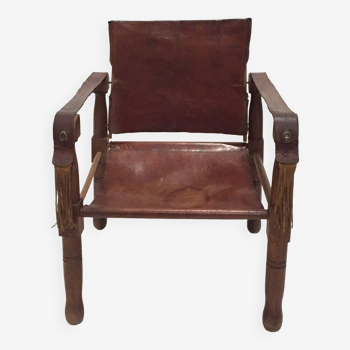 Leather Safari armchair