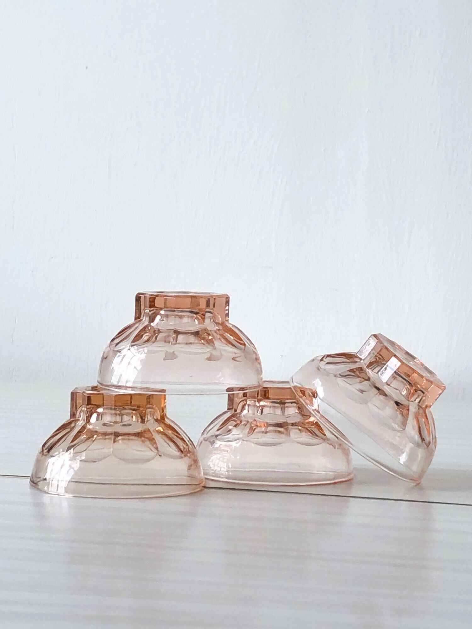 Set of 4 small versatile cups - Ideal for ice cream, liqueur and desserts - old pink