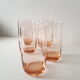 Lot de 5 verres à eau rose