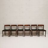 Set of 6 italian rosewood chairs, gessef, 1960