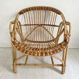 Vintage rattan armchair 1960