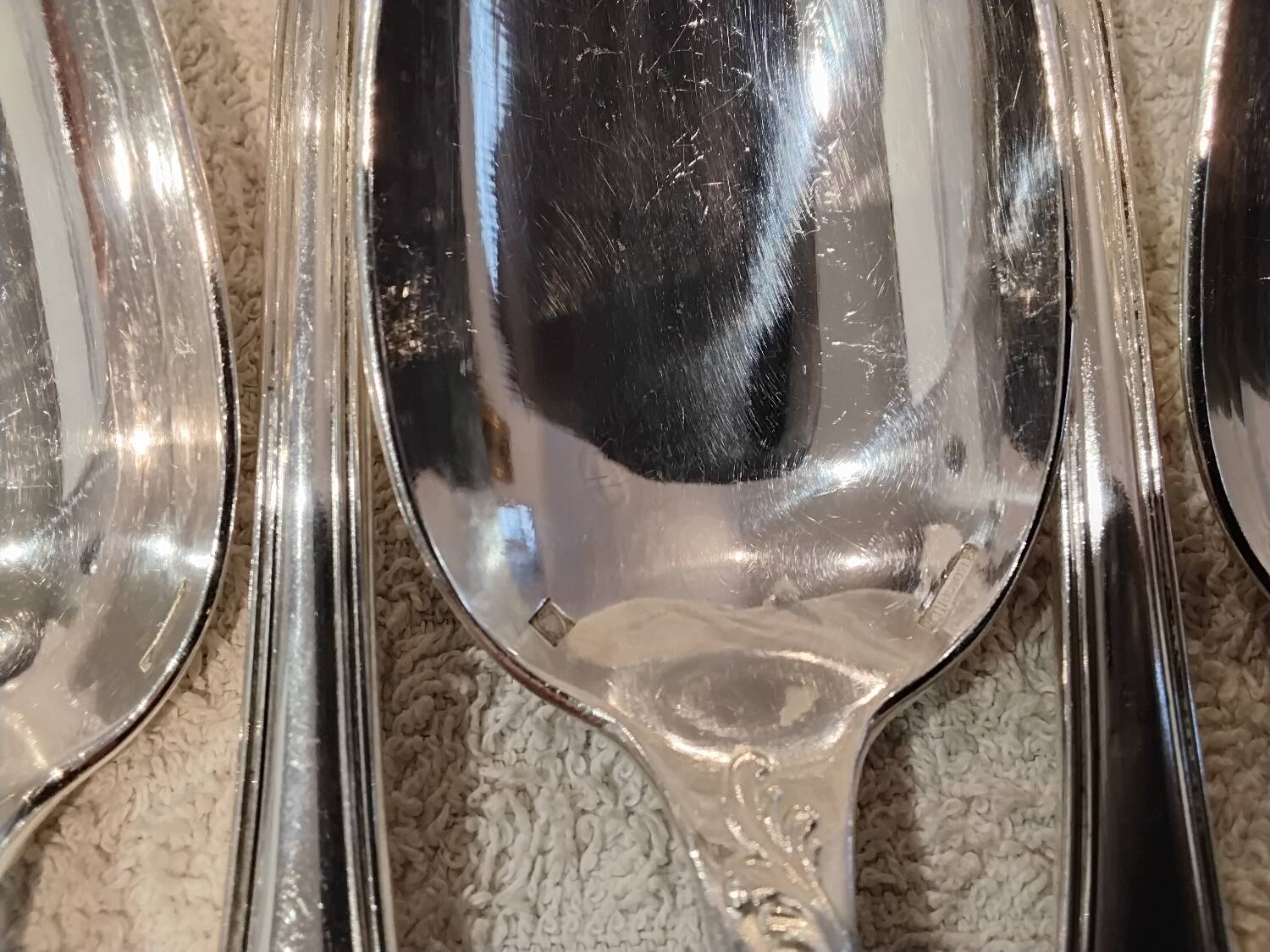 12 silver-plated dessert forks by Christofle Marly, 18.8cm