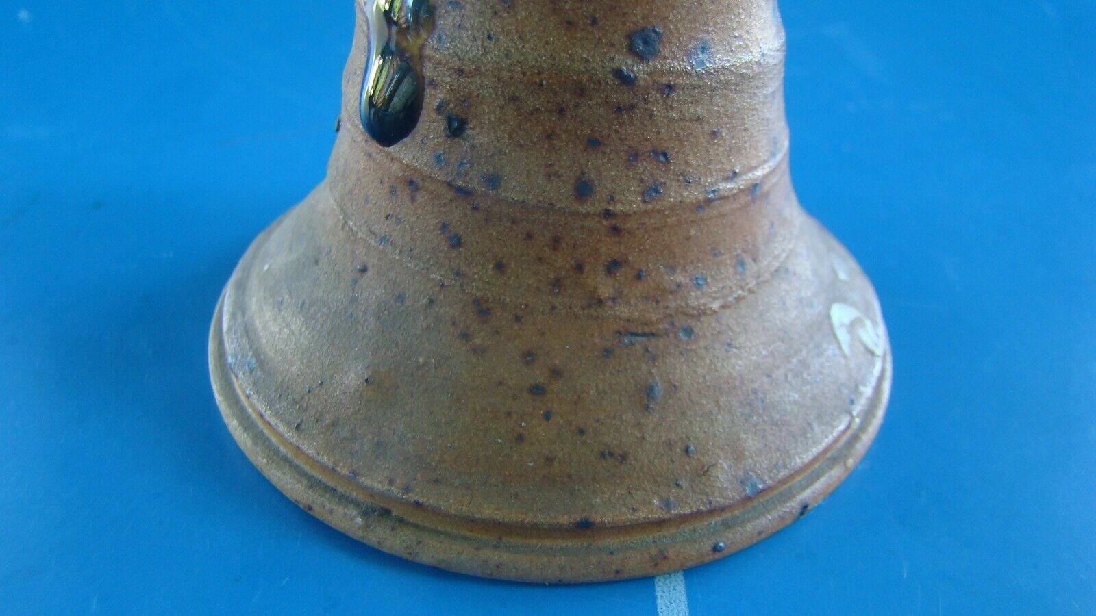 Pair of corsican sandstone candlesticks varnished Truchon Oletta stamped