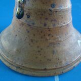 Pair of corsican sandstone candlesticks varnished Truchon Oletta stamped