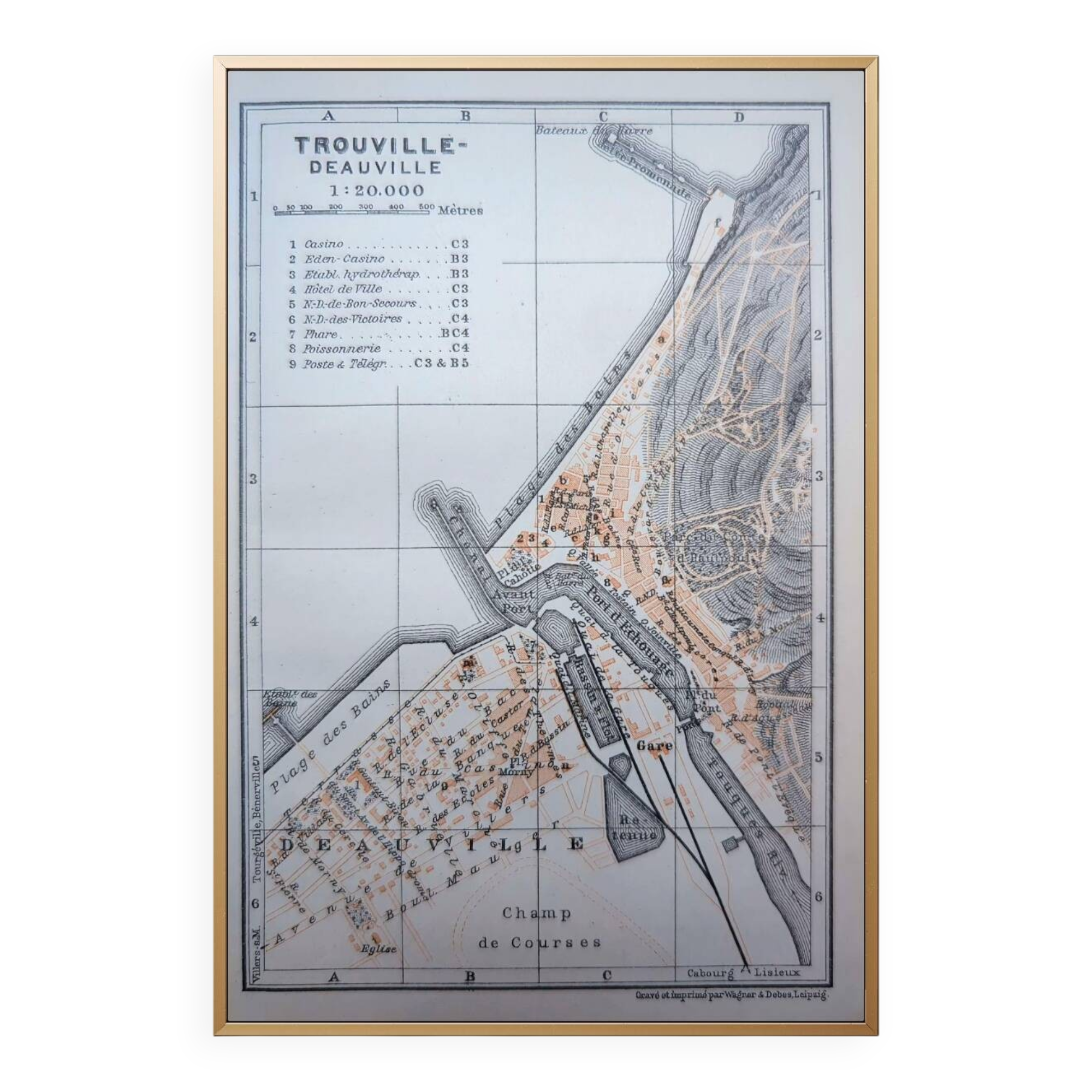 Printed in 1902, Trouville-Deauville, Normandy.
