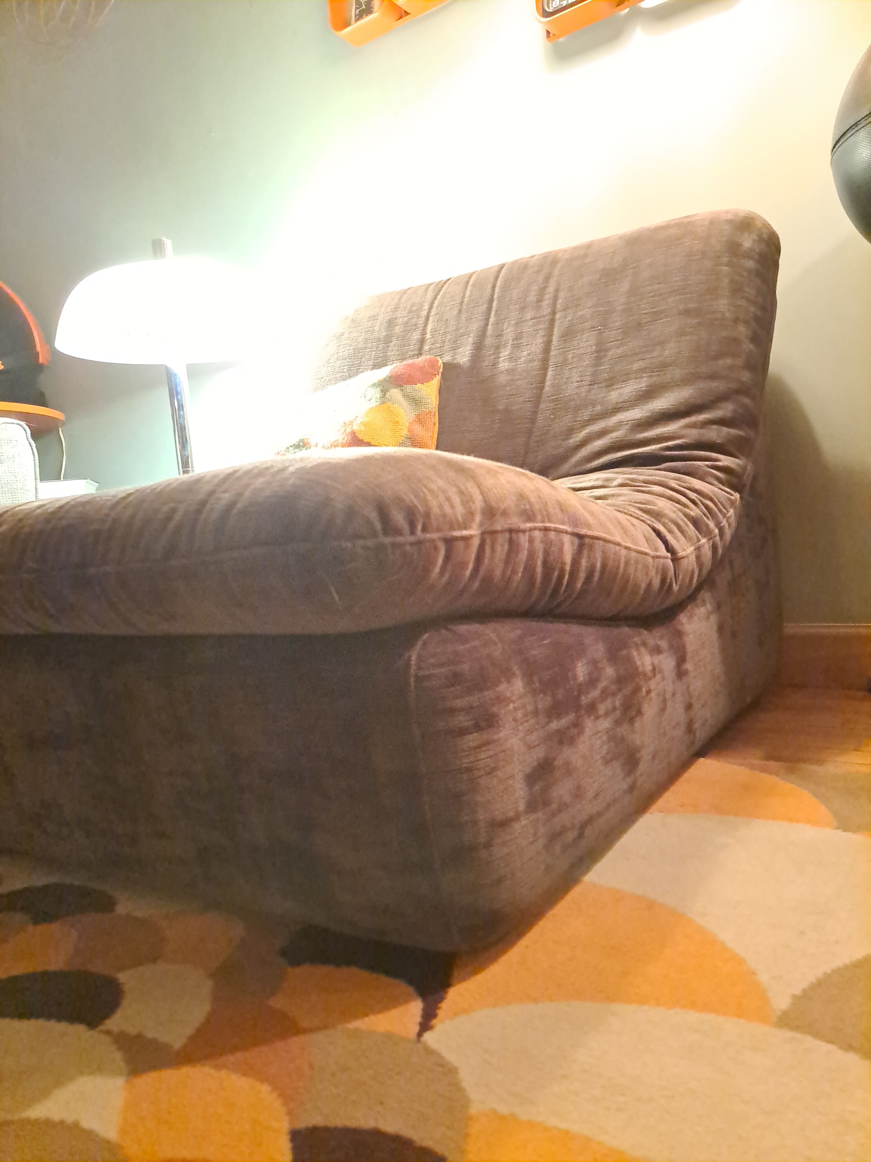 Steiner chair 1970 velvet ribbed brown