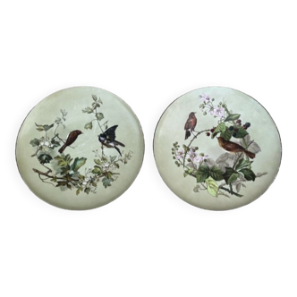 Pair of Montereau porcelain dishes