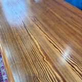 Small solid wood desk with a drawer.