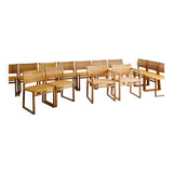 Danish Mid Century Wooden Dining Chairs by Børge Mogensen, 1960s