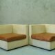 Canapé modulaire en cuir patchwork italien années 1970