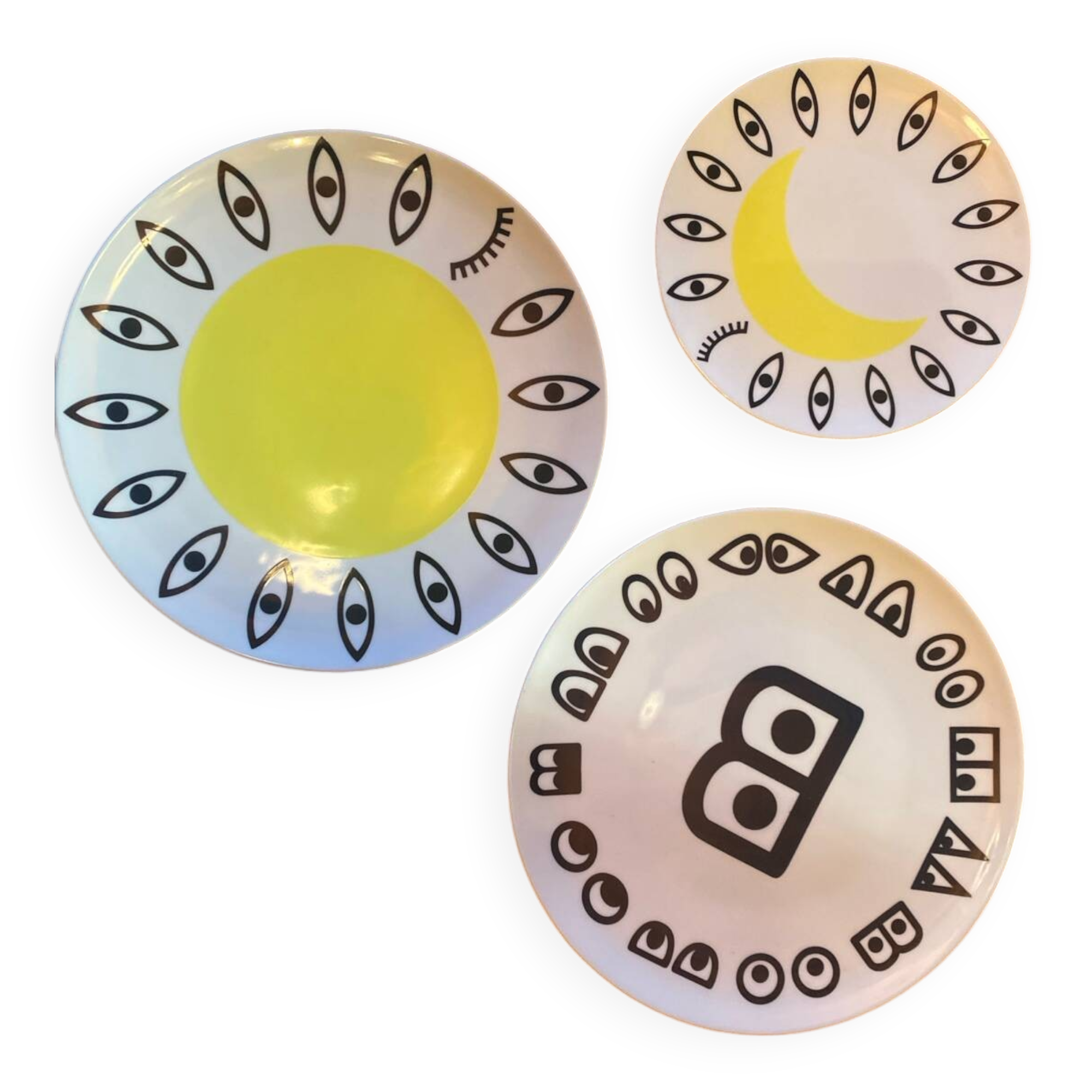 Glodande trio of plates by Beirendonck for Ikea