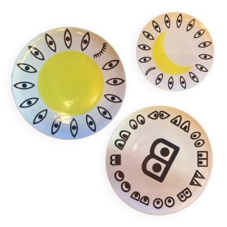 Glodande trio of plates by Beirendonck for Ikea