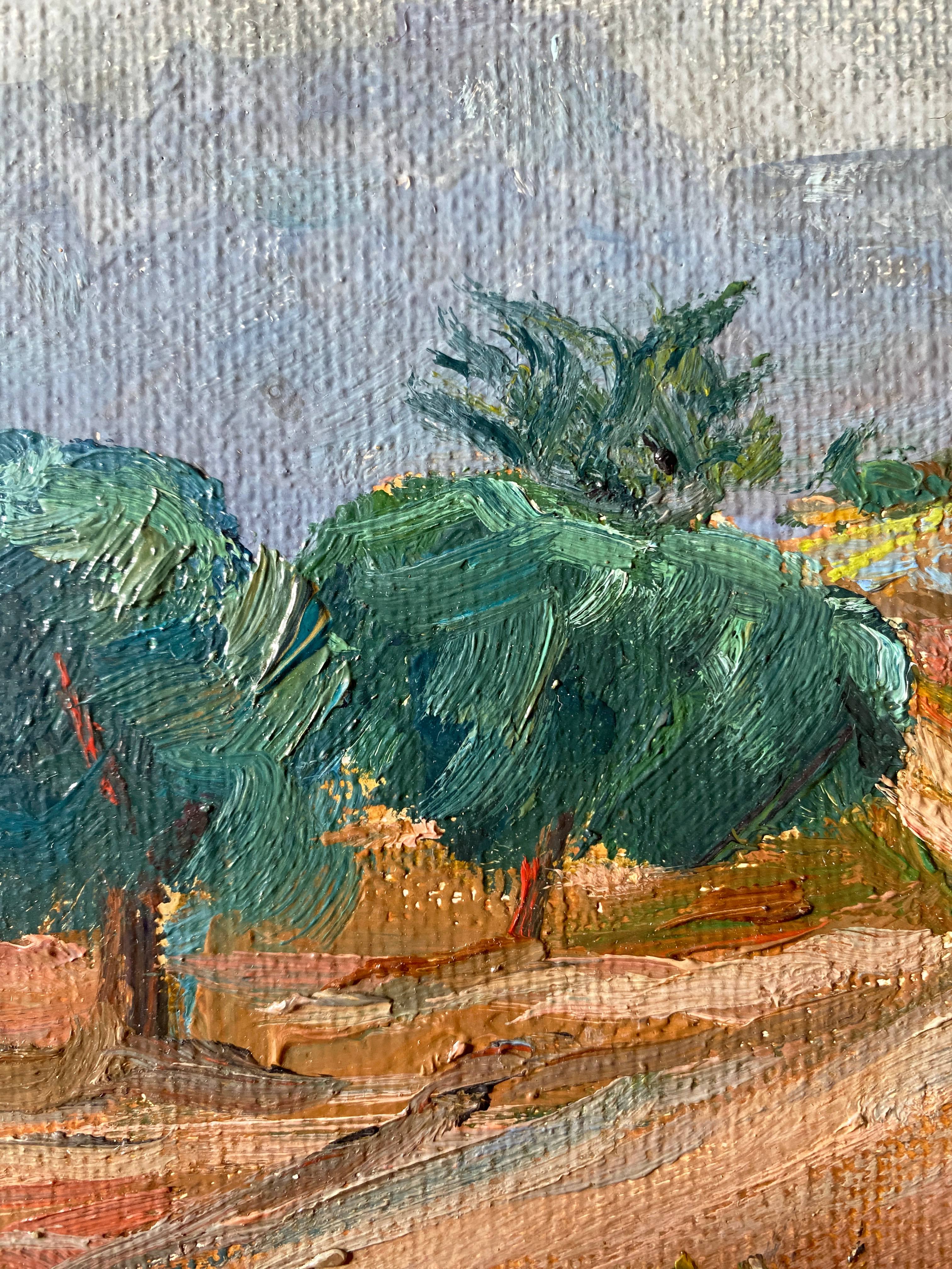 Painting oil on canvas landscape