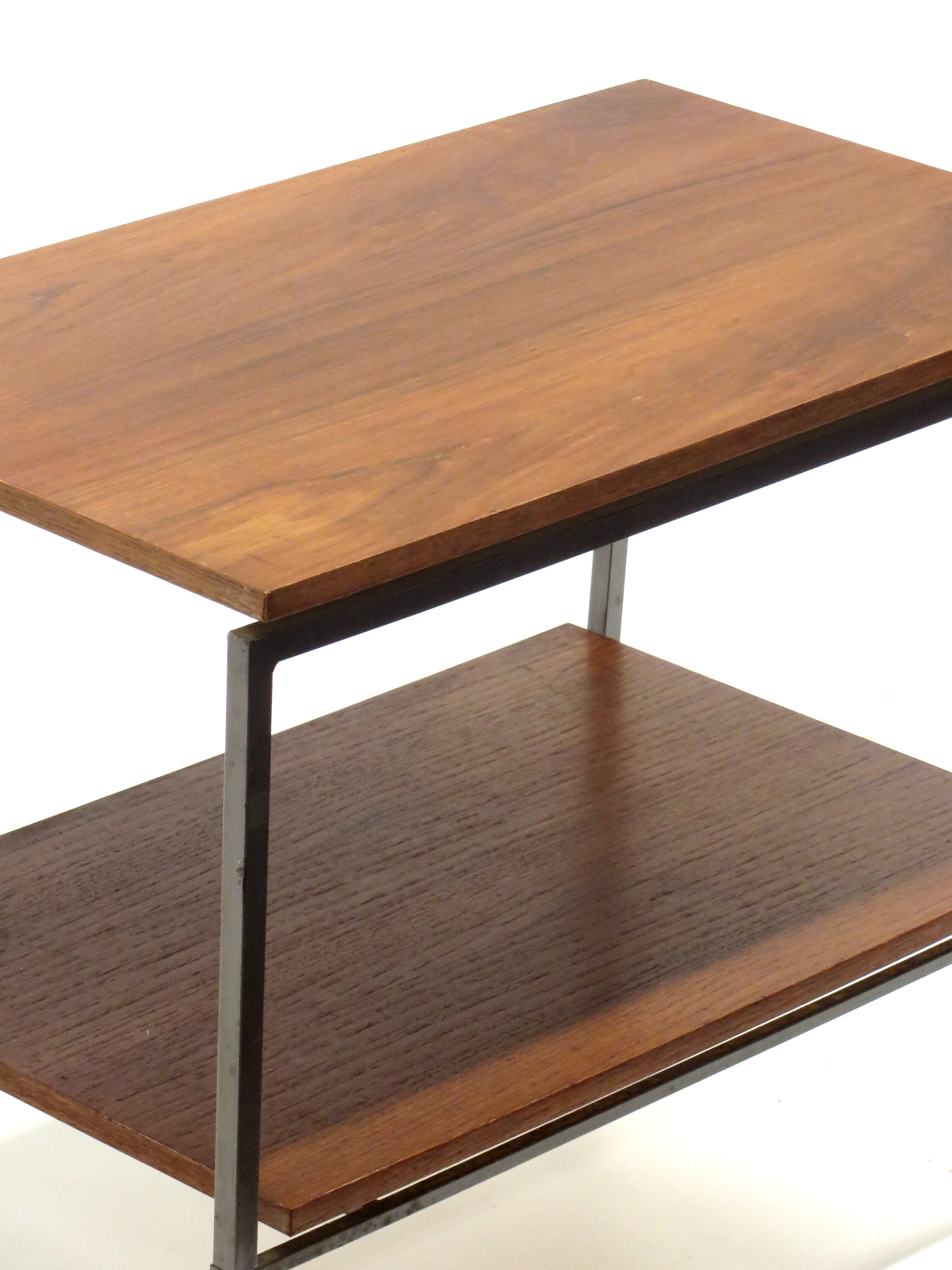 Vintage side table with magazine compartment made in the 1960s