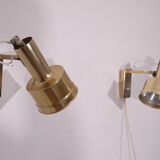 Scandinavian vintage brass wall light