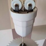 Hanging rises and falls in white earthenware