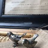 Lot of two metal birds