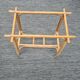 Rattan service with casters