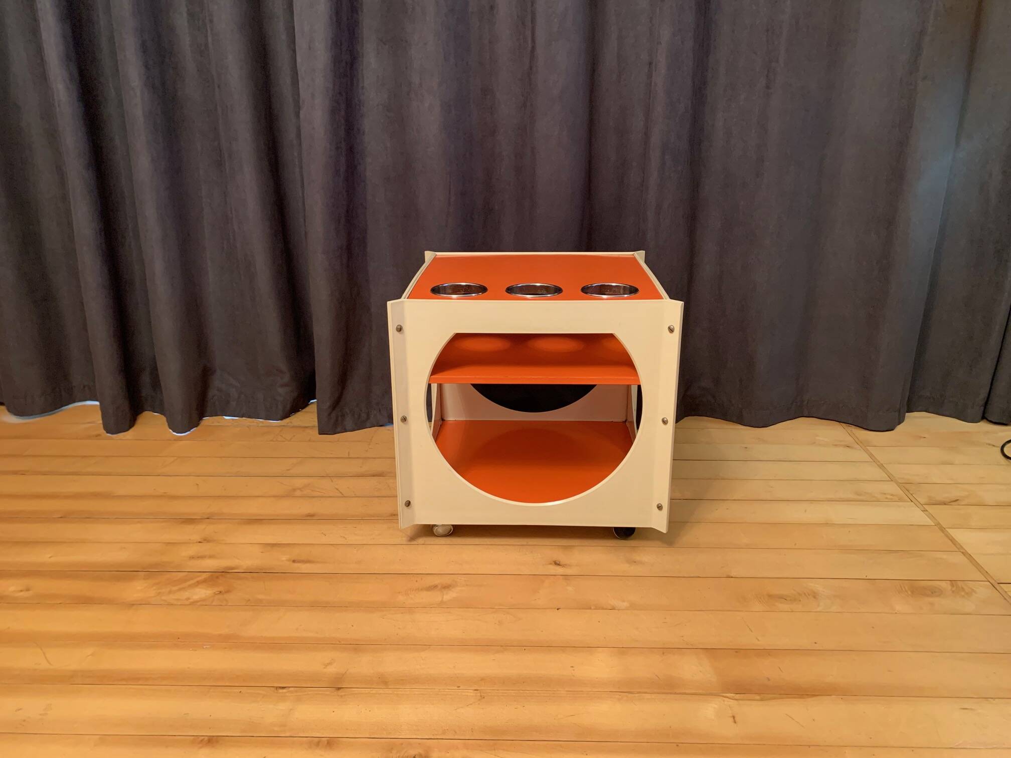 Space Age mobile bar table, 1970s