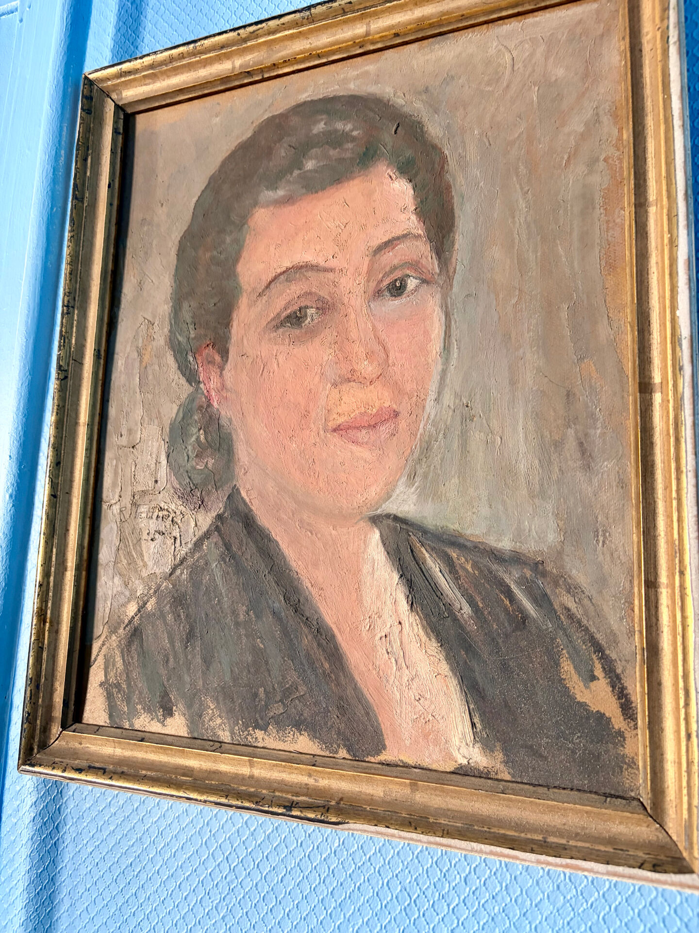 Oil on cardboard Portrait of Suzanne 1935