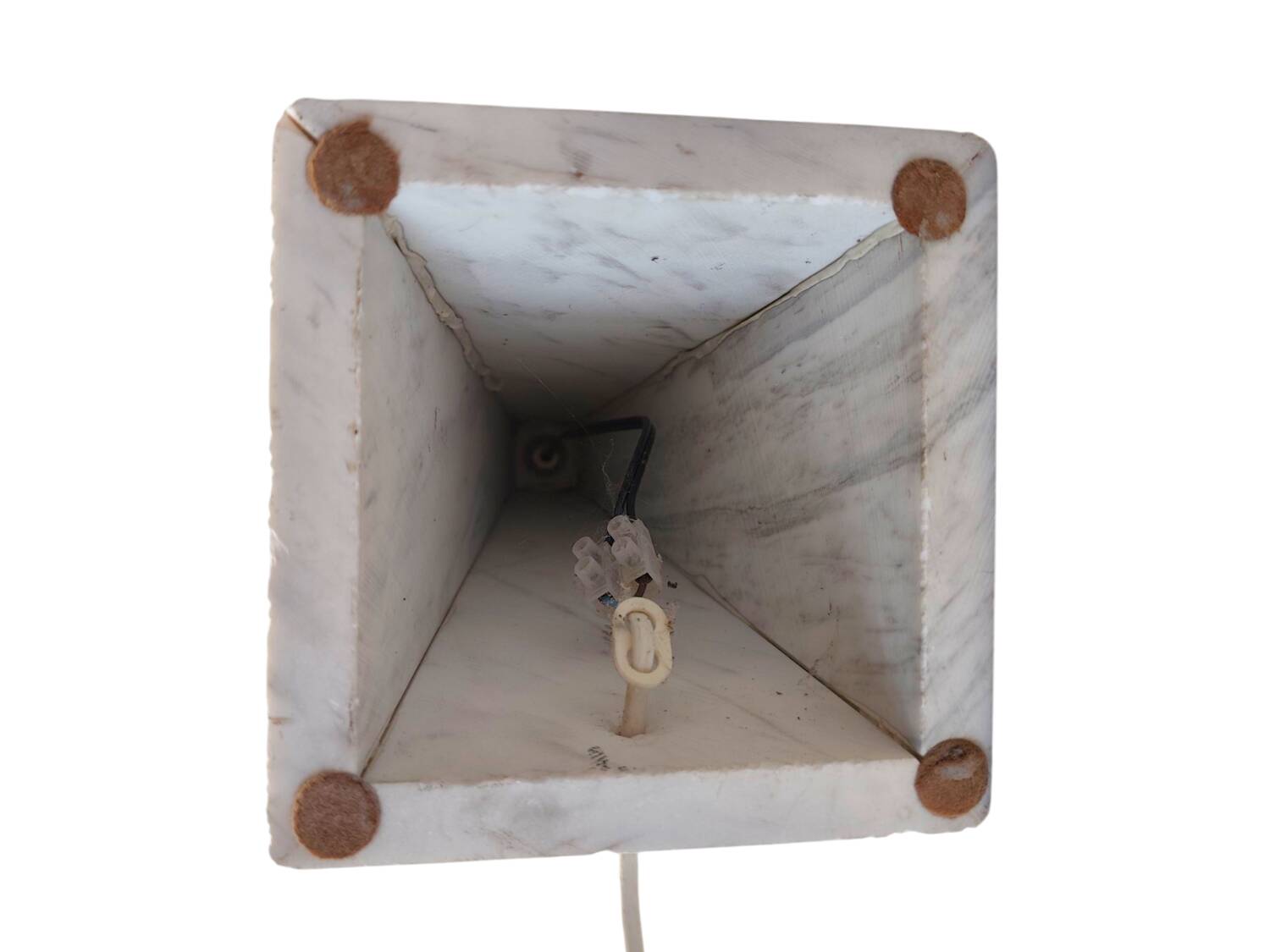 Mid-20th Century Marble Table Lamp – Elegant Tapered Design