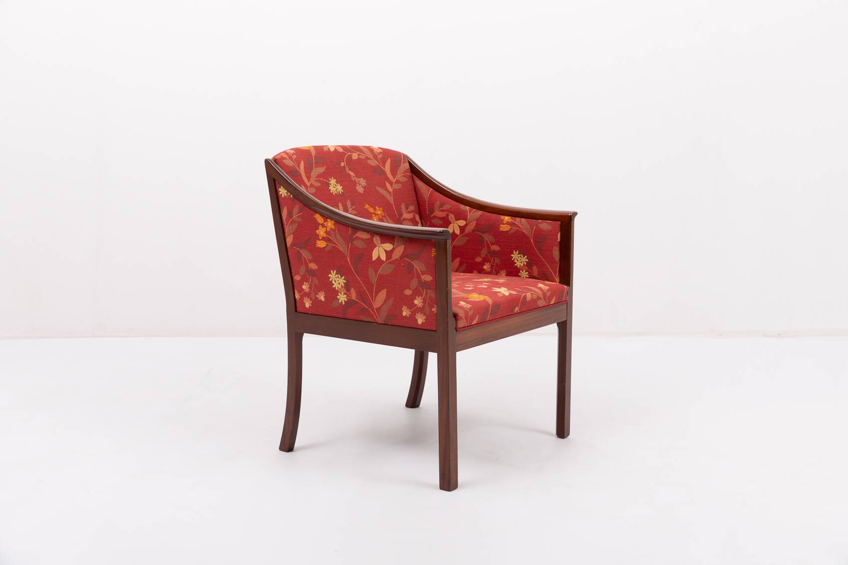 Fauteuil élégant moderne danois par Ole Wanscher pour P. Jeppensen, années 1960
