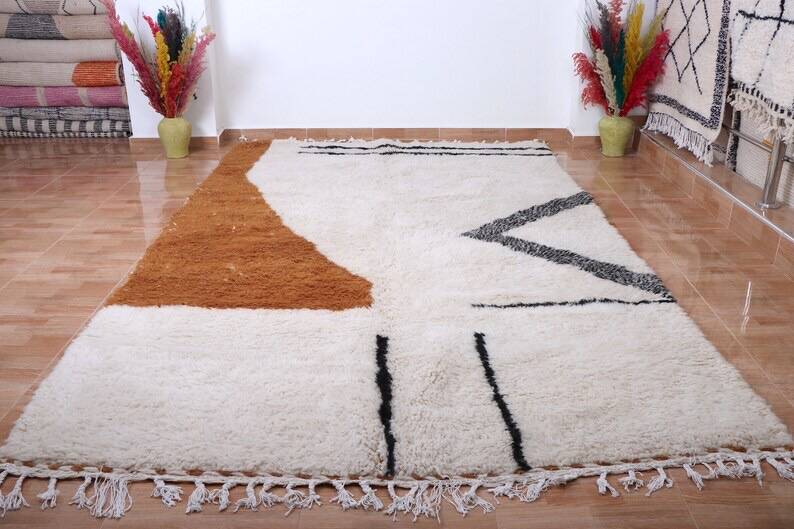 Handmade, colorful Beni Ouraine rug, traditional style, size 150 x 250 cm